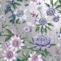 Amazonia Passiflora Silver Wallpaper Holden 91323