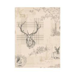 Richmond Highland Stag Wallpaper Holden - Charcoal