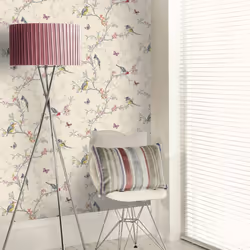 DUTCH WALLCOVERINGS Wallpaper Phoebe Lilac Wall Covering Wallpaper Panel Sheet