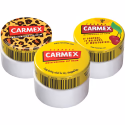 Carmex Lip Balm Pot Mixed Pack of 3 (Cherry, Classic & Wild)