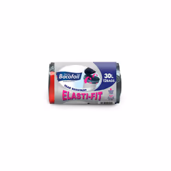 Bacofoil 12 x 30L Elasti-Fit Kitchen Bin Liners