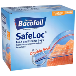 Bacofoil Safeloc Food and Freezer Small Bags, 216 Pack (2 x 108)