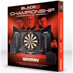 Winmau Blade 6 Championship Dartboard with Cabinet & Darts Sets