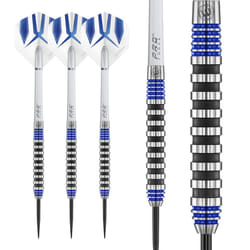 Advance 500 Series Tungsten Blue 24 Gram Steeltip Darts Set with Flights and Shafts (Stems)