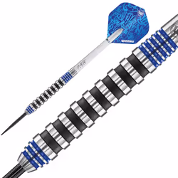 Advance 500 Series Tungsten Blue 24 Gram Steeltip Darts Set with Flights and Shafts (Stems)