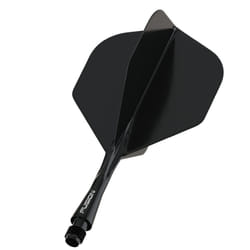 Fusion Solid Black Short Intergrated Dart Flight and Shaft System - 1 set per pack (3 flights and shafts in total)