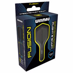 Fusion Solid Black Short Intergrated Dart Flight and Shaft System - 1 set per pack (3 flights and shafts in total)