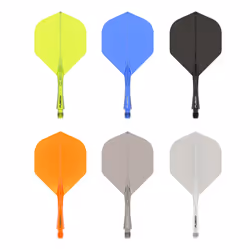Fusion Solid Black Short Intergrated Dart Flight and Shaft System - 1 set per pack (3 flights and shafts in total)