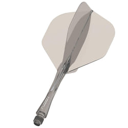 Winmau Fusion Dark Grey Smoke Intermediate Intergrated Dart Flight and Shaft System - 1 Set per Pack (3 Flights and shafts in Total)