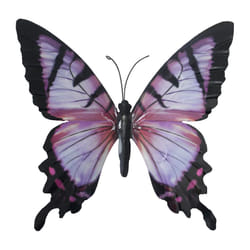 Primus Large Metal Butterfly Garden Wall Art Gift - Pink and Black