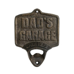 Dad's Garage Cast Iron Wall Mounted Bottle Opener Bar Vintage Man Cave
