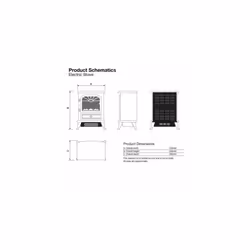 Focal Point ES2000 Freestanding Electric Fire Stove - Black