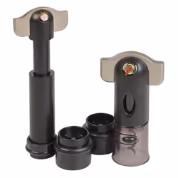 2 Piece Sommelier Set Wine Corkscrew With Foil Cutter Pump & Stoppers