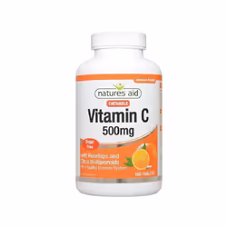 Natures Aid Vitamin C 500mg Sugar Free Chewable 100 Tablets