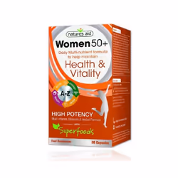 Natures Aid Women's 50+ Multi-vits & Mins 30 Caps