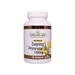 Natures Aid Evening Primrose Oil 1000mg (9-10% GLA) Cold Pressed, 90 Capsules