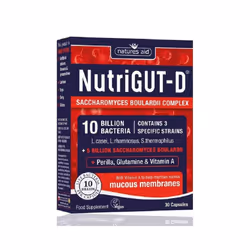Natures Aid NutriGut-D 10 Billion Bacteria - 30 Capsules