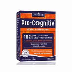 Natures Aid Pro-Cognitiv Mental Performance 10 Billion Bacteria - 60 Capsules