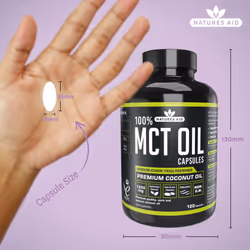 MCT Oil Capsules, 120 Capsules, 1200 mg