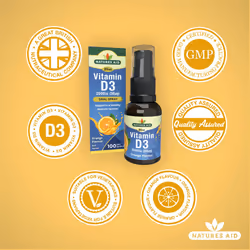 Vitamin D3 Daily Oral Spray 30ml - Natural High Strength 2000iu Supports Bones Teeth Healthy Immune System - Pill Tablet Capsule Free Liquid