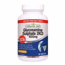 Natures Aid Glucosamine Sulphate 2KCI with Vitamin C 1000mg 90 Tablets