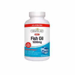 Natures Aid Fish Oil 1000mg 240 Softgels 33% Extra