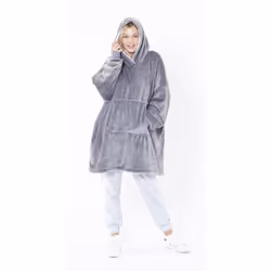 Eskimo Sherpa Lined Blanket Hoodie Grey