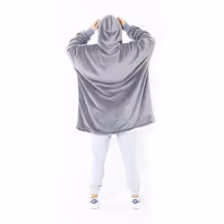 Eskimo Sherpa Lined Blanket Hoodie Grey