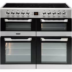 Leisure CS100C510X 100cm Electric Range Cooker with Three Ovens, Freestanding cooker, Stainless steel, Rotary, Stainless stee ...