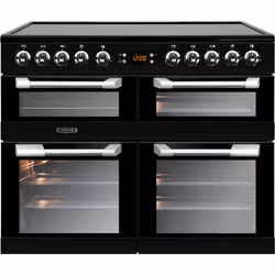 Leisure CS100C510K 100cm Electric Range Cooker with Three Ovens, Freestanding cooker, Black, Rotary, Stainless steel, Metal, ...