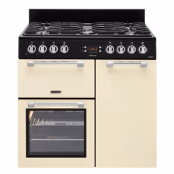 Leisure CK90G232C 90cm Gas Range Cooker with Two Ovens, Freestanding cooker, Cream, Rotary, Metal, Front, Metal