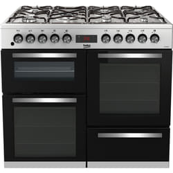 Beko KDVF100X 100cm Double Oven Range Cooker with 7 Burner Gas Hob