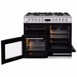 Beko KDVF100X 100cm Double Oven Range Cooker with 7 Burner Gas Hob