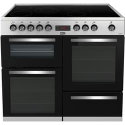 Beko KDVC100X 100cm Double Oven Range Cooker with 5 Zone Ceramic Hob