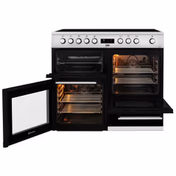 Beko KDVC100X 100cm Double Oven Range Cooker with 5 Zone Ceramic Hob