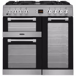 Leisure CK90F530X 90cm Dual Fuel Range Cooker with Three Ovens, Freestanding cooker, Stainless steel, Rotary, Stainless steel ...