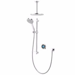 Aqualisa Optic Q Smart Shower Concealed with Adj Ceiling Fixed Head Gravity Fed