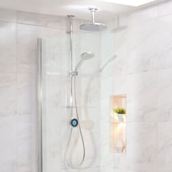 Aqualisa Optic Q Smart Shower Exposed Adjustable And Fixed Ceiling Head Gravity