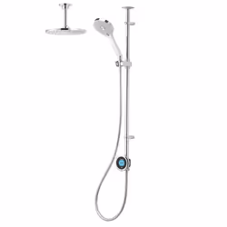 Aqualisa Optic Q Smart Shower Exposed Adjustable And Fixed Ceiling Head Gravity