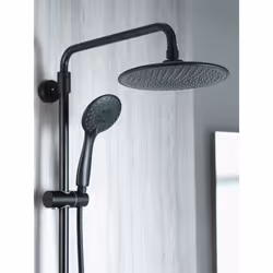Aqualisa Deco Thermostatic Mixer Shower Round Bar Valve Black DECO.RND.SC.MB