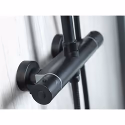 Aqualisa Deco Thermostatic Mixer Shower Round Bar Valve Black DECO.RND.SC.MB