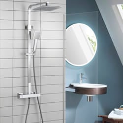 Aqualisa Deco Thermostatic Mixer Shower Square Bar Valve Chrome DECO.SQR.SC.CH