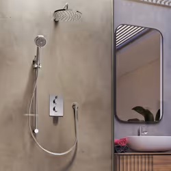 Aqualisa Dream Bathroom Thermostatic Concealed Mixer Shower Round Twin Head Set