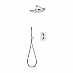 Aqualisa Dream Thermostatic Concealed Valve Mixer Shower Round Twin Head Chrome
