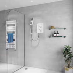 Gainsborough Slim Mono 8.5kW Electric Shower White 1 Spray Head Handset Bathroom