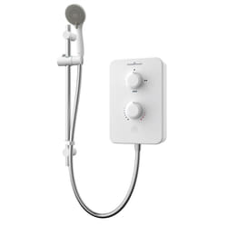 Gainsborough Slim Duo 8.5kW Electric Shower White 3 Spray Head Handset Bathroom