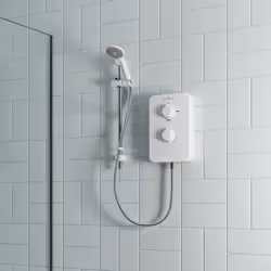 Gainsborough Slim Duo 8.5kW Electric Shower White 3 Spray Head Handset Bathroom