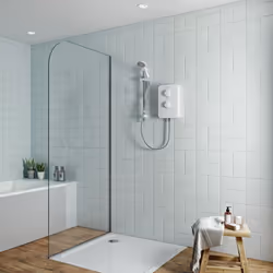 Gainsborough Slim Duo 10.5kW Electric Shower White 3 Spray Head Handset Bathroom