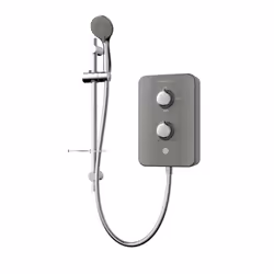 Gainsborough Slim Duo 9.5kW Electric Shower Grey 3 Spray Head Handset Bathroom