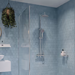 Gainsborough GDRE Thermostatic Bar Mixer Shower Adjustable Drencher Heads Round